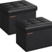 Cube Footrest Small Folding Storage Ottoman,, Foot Rest Stool, Set of 2