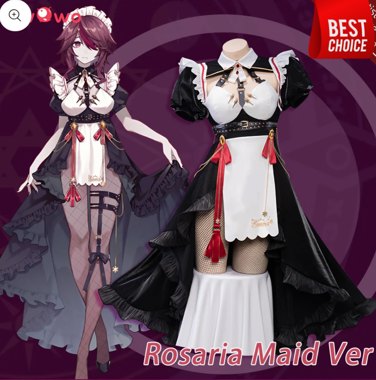 Uwowo maid rosaria Cosplay