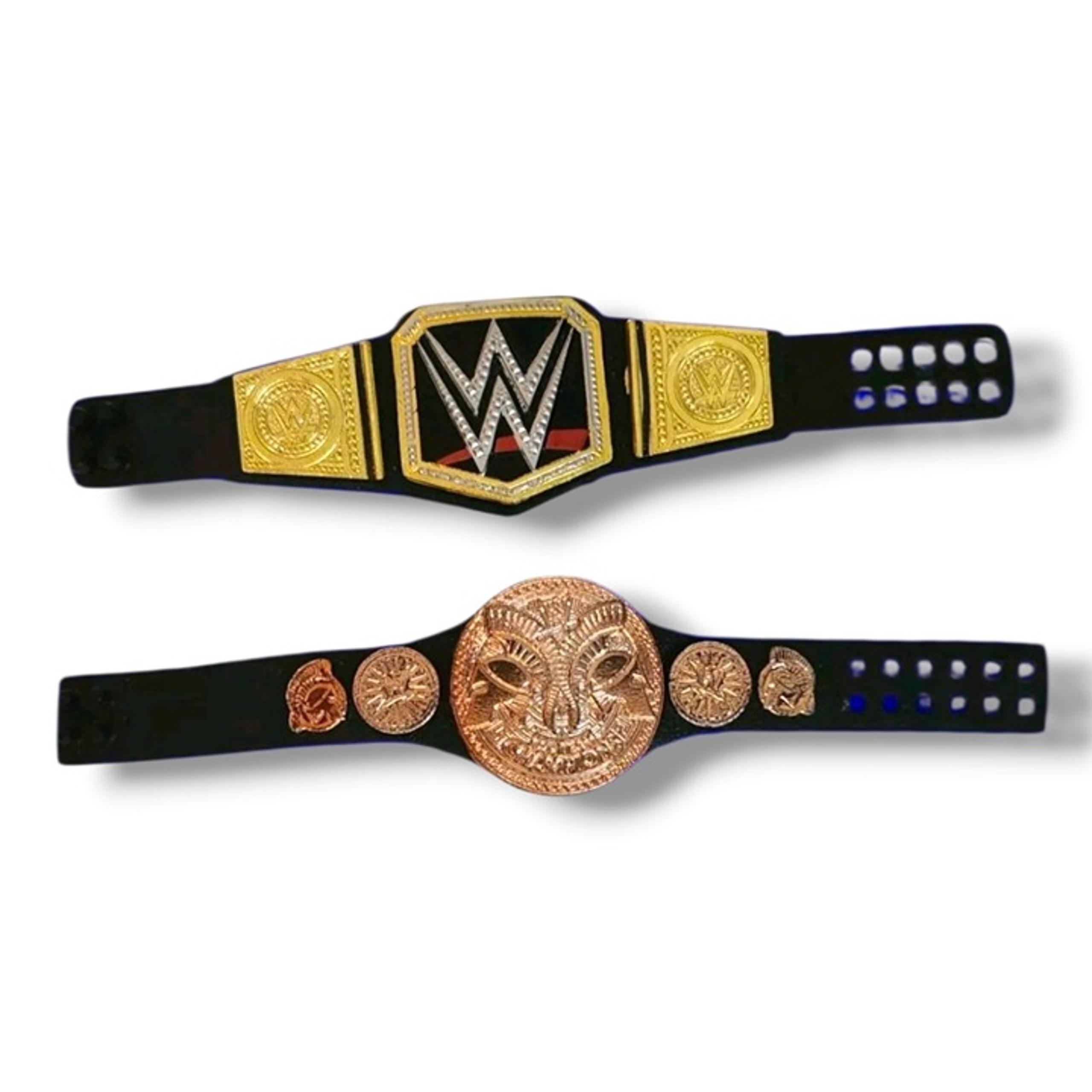 Mattel WWE Championship & Tag Team Penny Belt Set for Action Figures