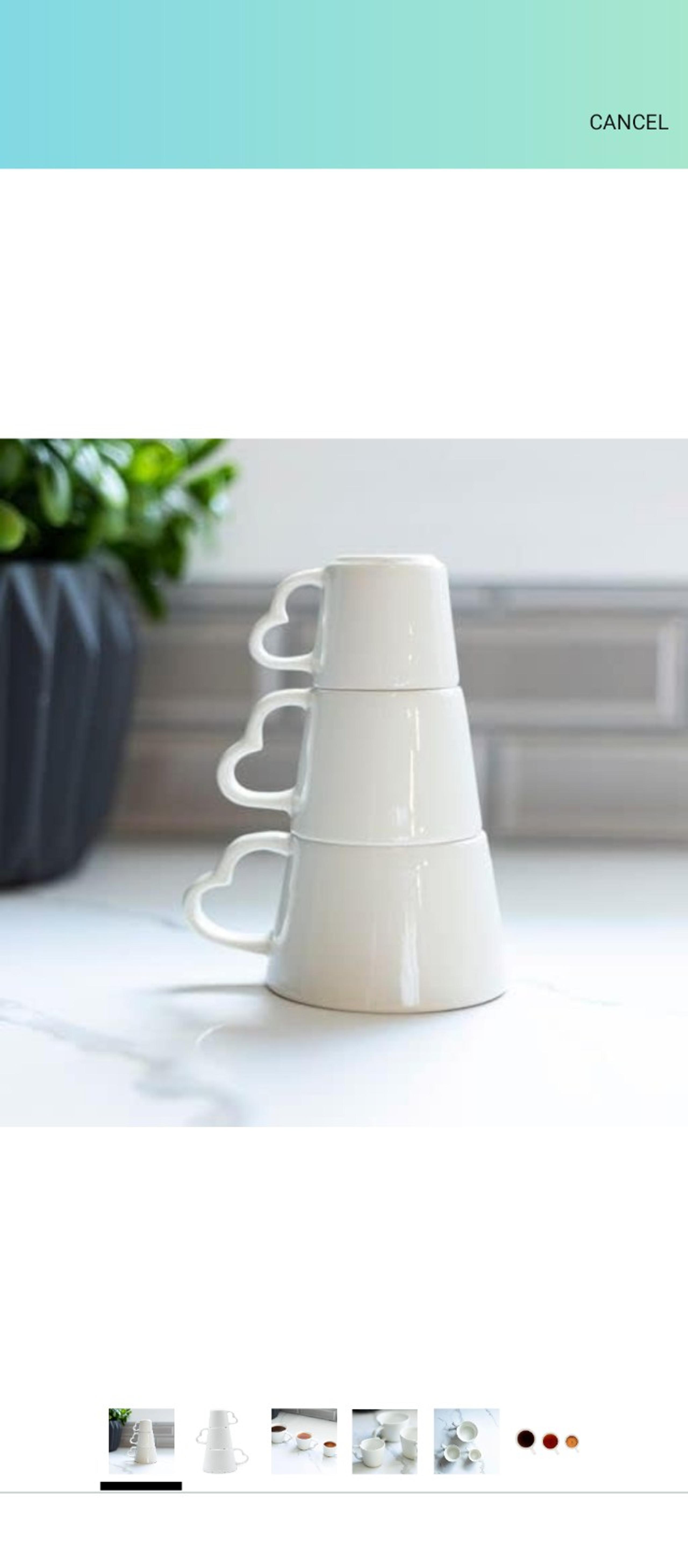 New on original box cup set 3pc