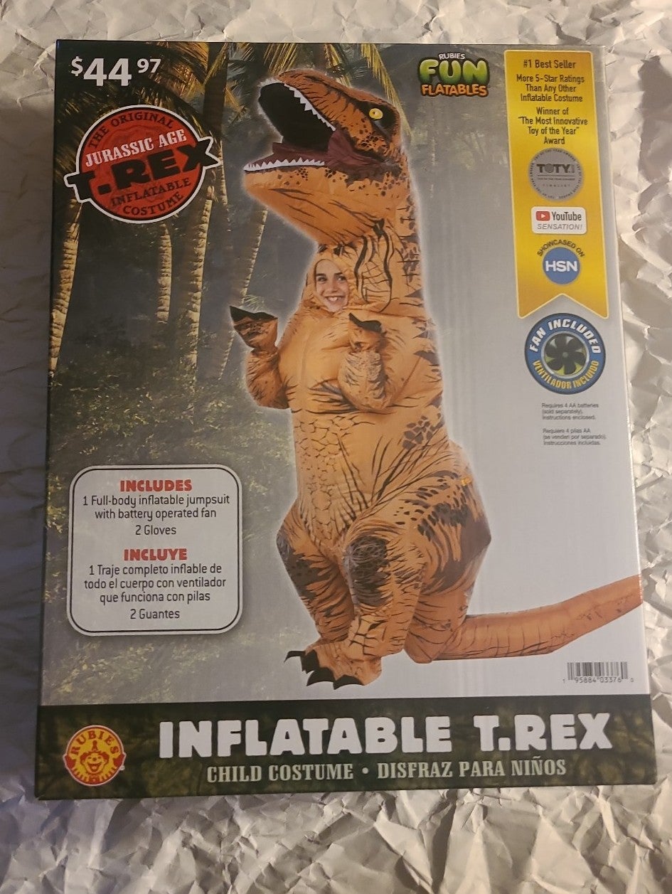 Child Inflatable Jurassic World T-Rex Costume