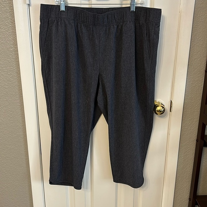 T by Talbots Women’s 2Xp NWT Blue Athletic Athleisure Pull on Elastic Crop Pants