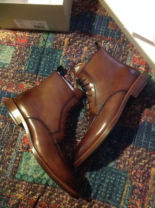 Curatore Men's Savona Brown(Congac) Leather Boots - 11 - New in Box