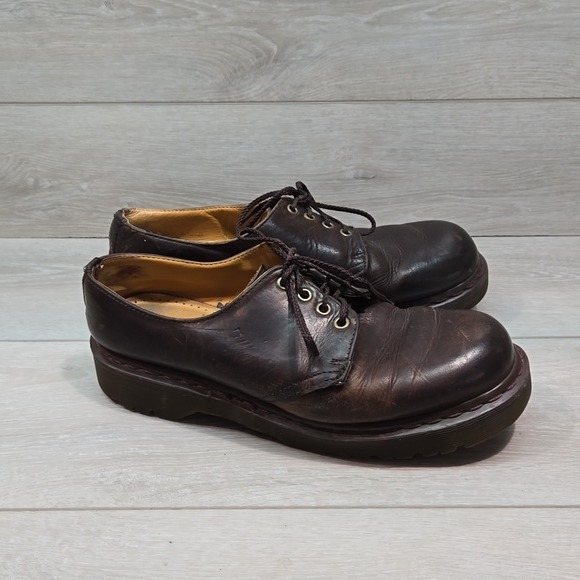 Vintage Doc Dr.Martens Mens Leather Oxford Chunky Tractor shoes sz UK 8 US 9