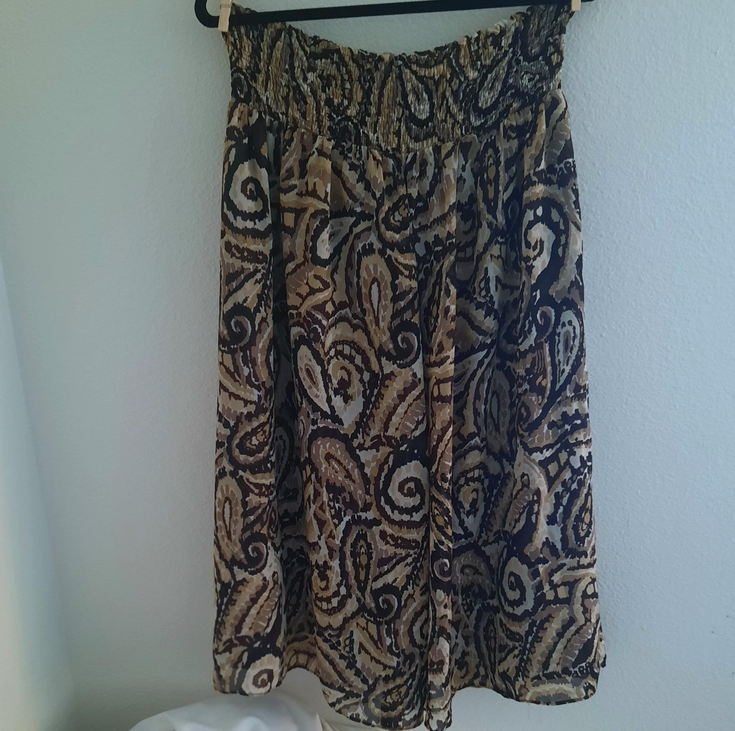 George Black/Brown Patterned Skirt Size Lg