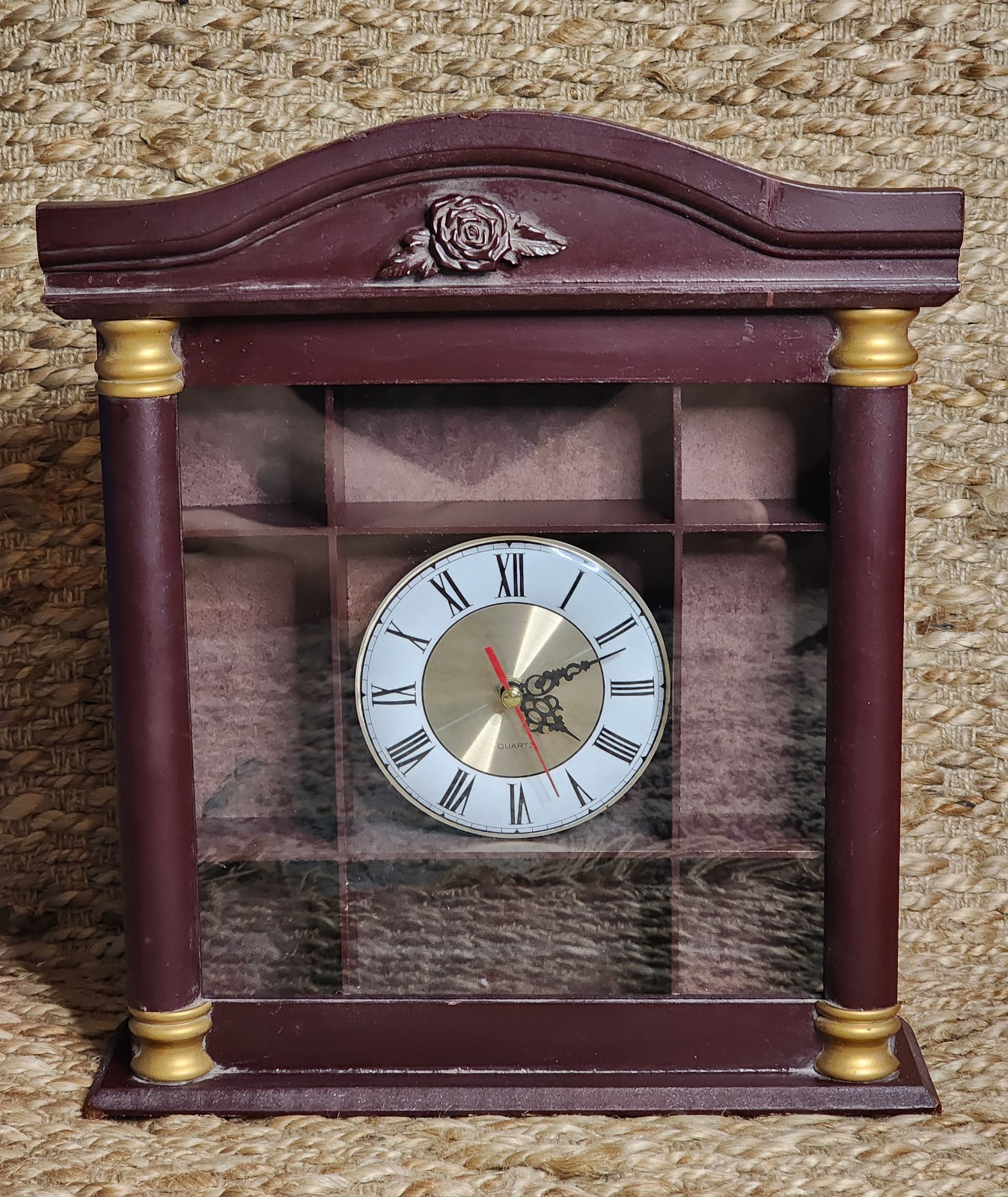 Beautiful Vintage Quartz Mantle Clock TESTED!!