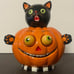 Halloween Cat and Pumpkin Salt and Pepper Shakers