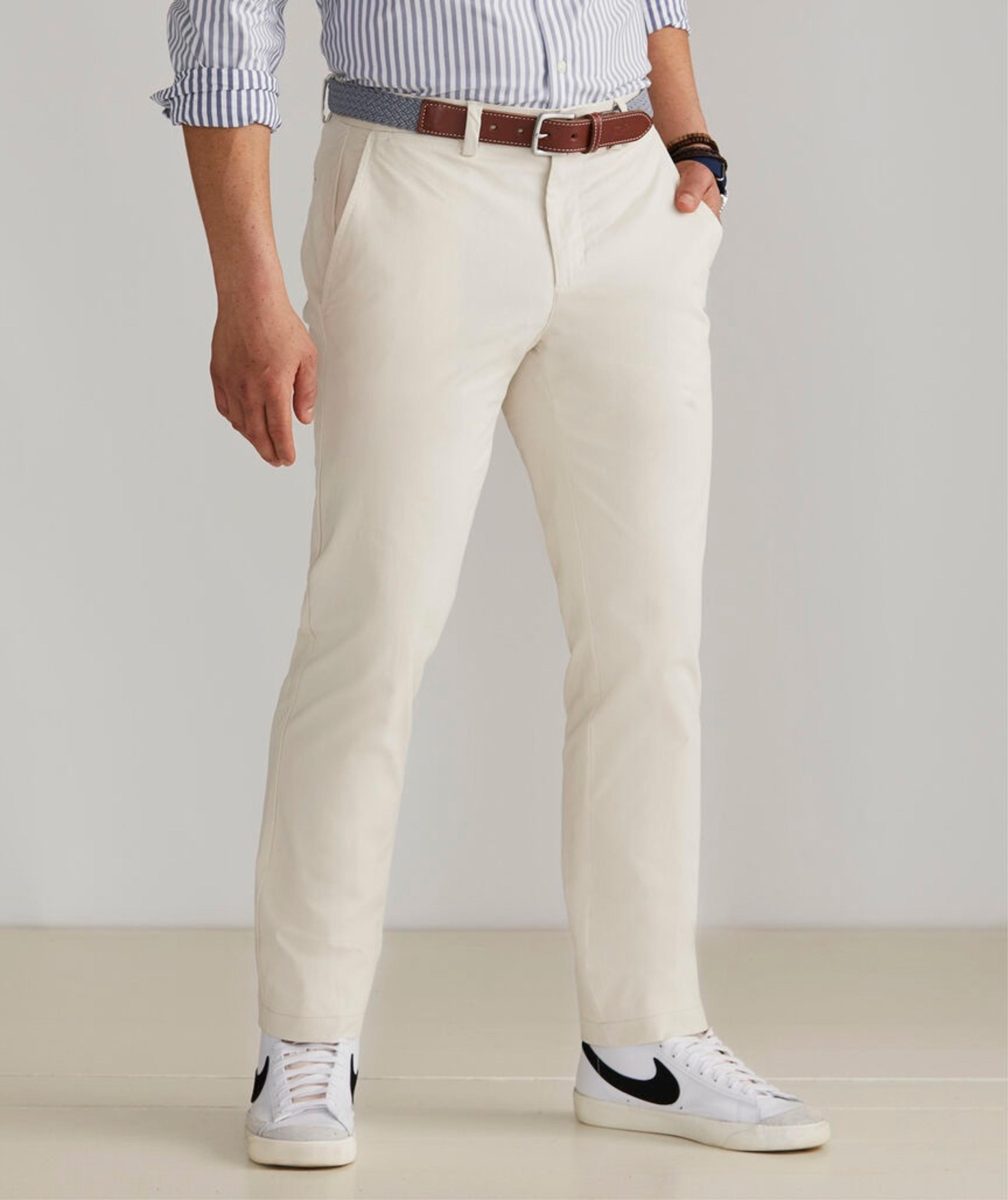 Vineyard Vines Breaker Pants 42x32 Stone Khaki Stretch Chino Cotton Blend