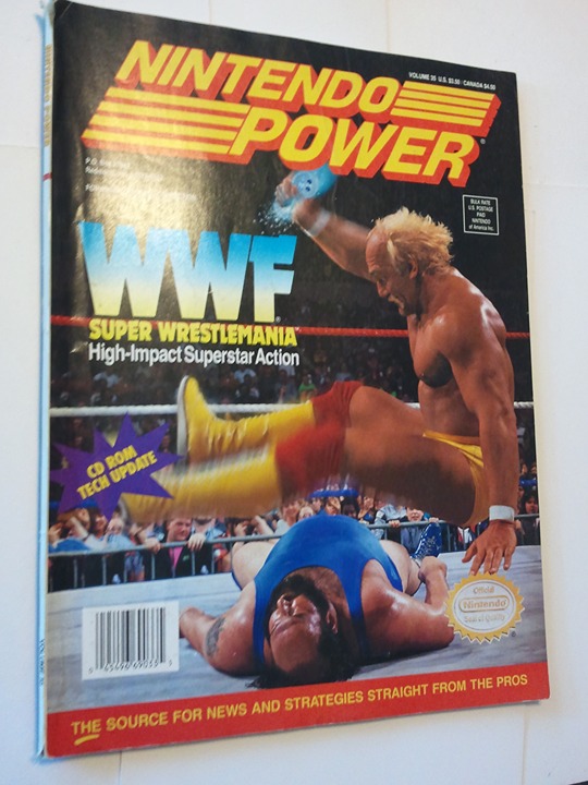 Nintendo Power Magazine 35 WWF Super Wrestlemania Cvr Captain America Yoshi