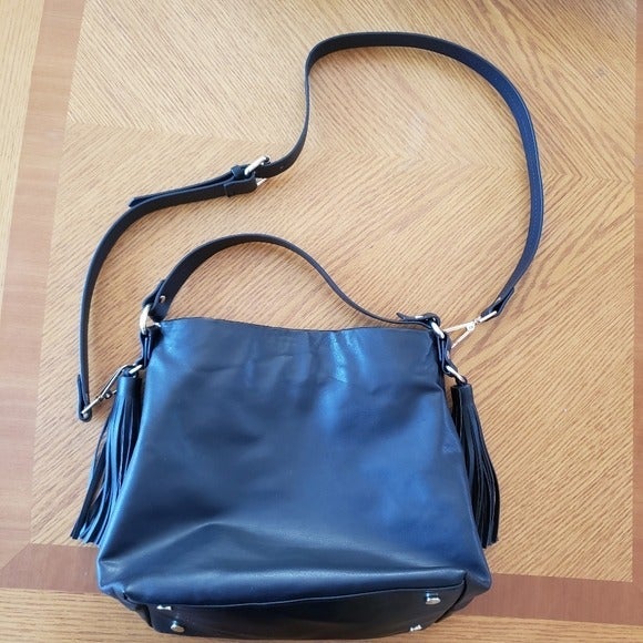 Zara Trafaluc Drawstring Bucket Bag Blck