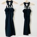 Misha Collection SMALL black strappy halter neck mini bodycon dress
