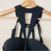 Misha Collection SMALL black strappy halter neck mini bodycon dress