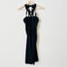 Misha Collection SMALL black strappy halter neck mini bodycon dress