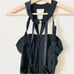 Misha Collection SMALL black strappy halter neck mini bodycon dress