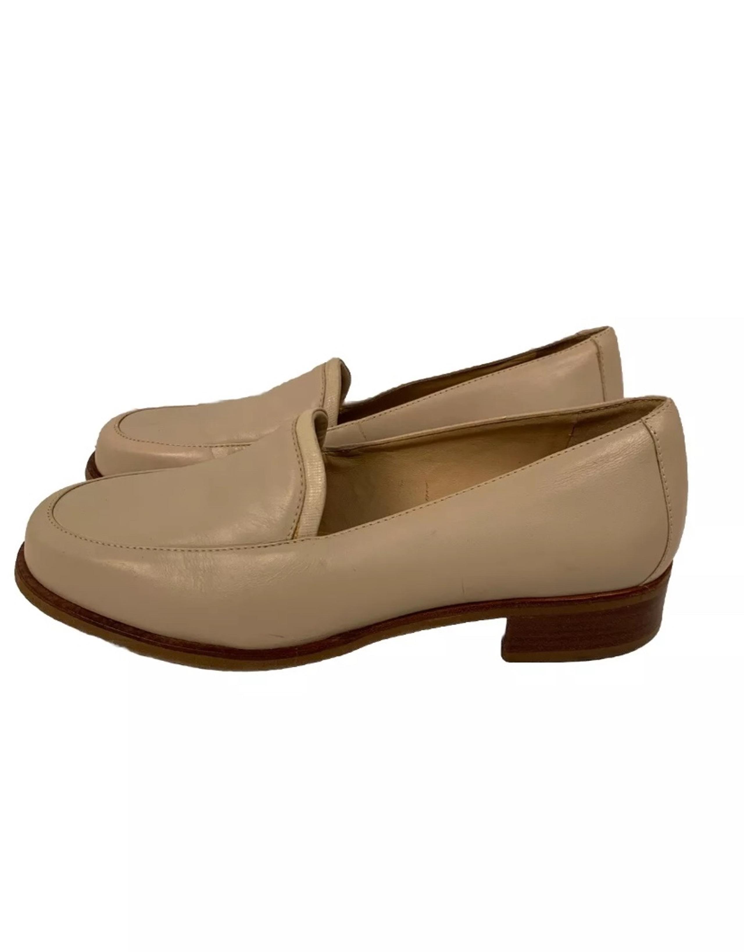 Rockport Comfort Womens Taupe Leather Low Heel Shoe Size 7.5 Wide (S354)