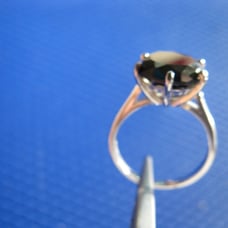 4.90ct 100% REAL NATURAL BLACK DIAMOND RING, CERTIFICATE,FR EE DIA TESTER Size 8