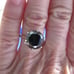 4.90ct 100% REAL NATURAL BLACK DIAMOND RING, CERTIFICATE,FR EE DIA TESTER Size 8