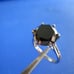 4.90ct 100% REAL NATURAL BLACK DIAMOND RING, CERTIFICATE,FR EE DIA TESTER Size 8