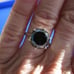 4.90ct 100% REAL NATURAL BLACK DIAMOND RING, CERTIFICATE,FR EE DIA TESTER Size 8