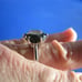 4.90ct 100% REAL NATURAL BLACK DIAMOND RING, CERTIFICATE,FR EE DIA TESTER Size 8