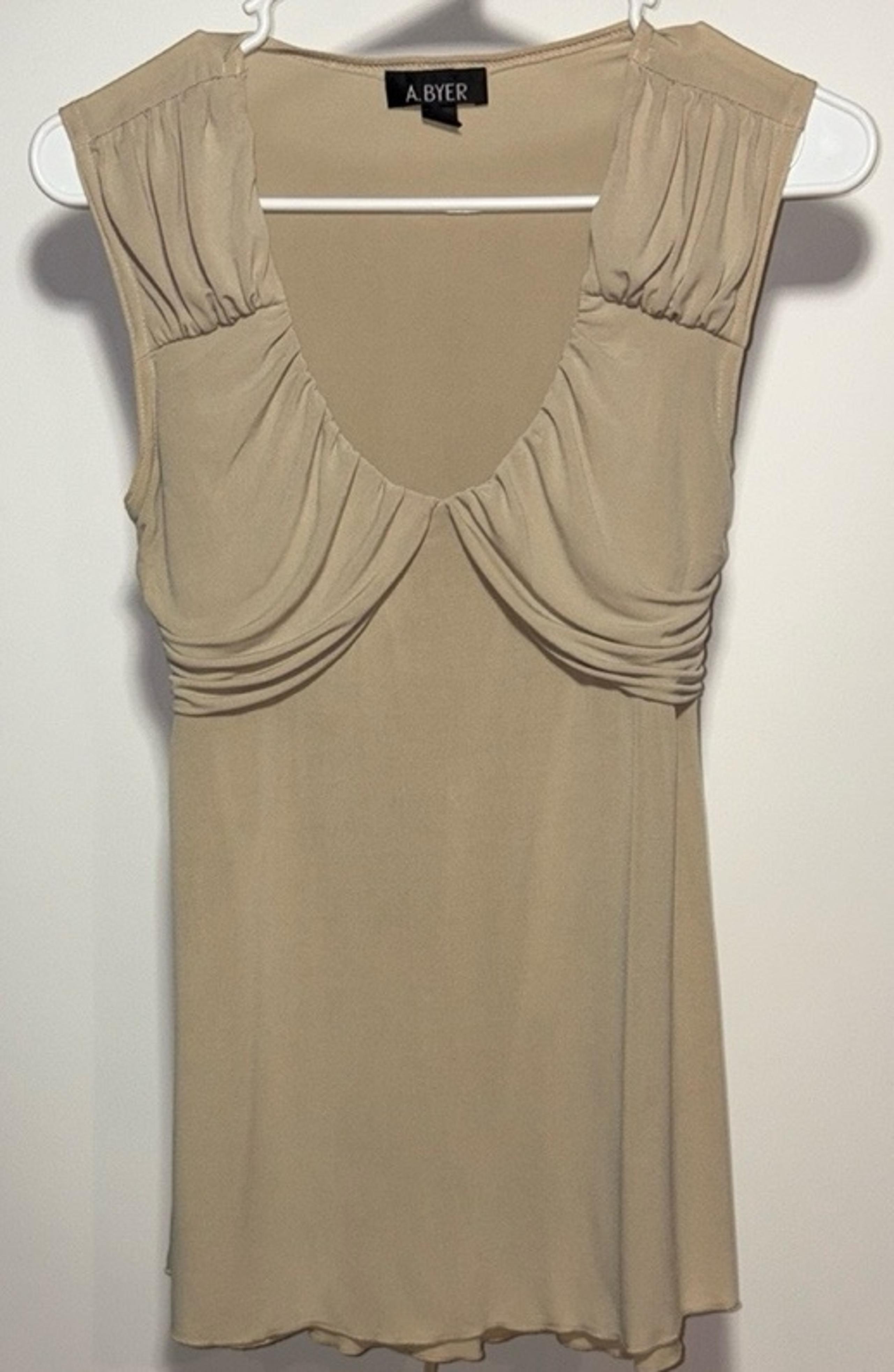 A. Byer Women's Beige Blouse