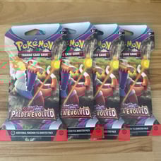 Pokemon TCG Scarlet & Violet Paldea Evolved 4 Sleeved Booster Packs
