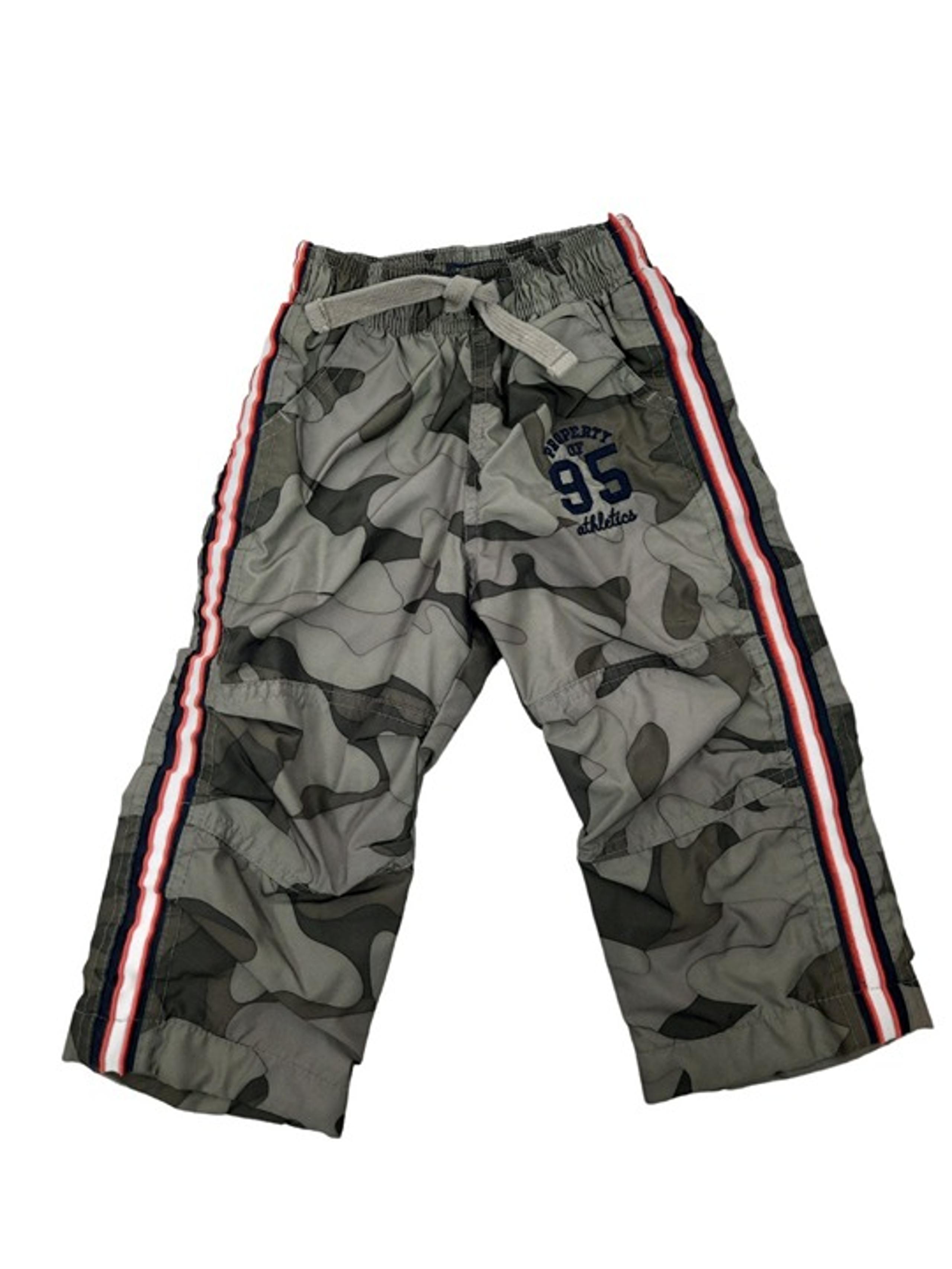 Oshkosh B'Gosh Green Camo Lined Windbreaker Pants Size 2T Toddler Boys