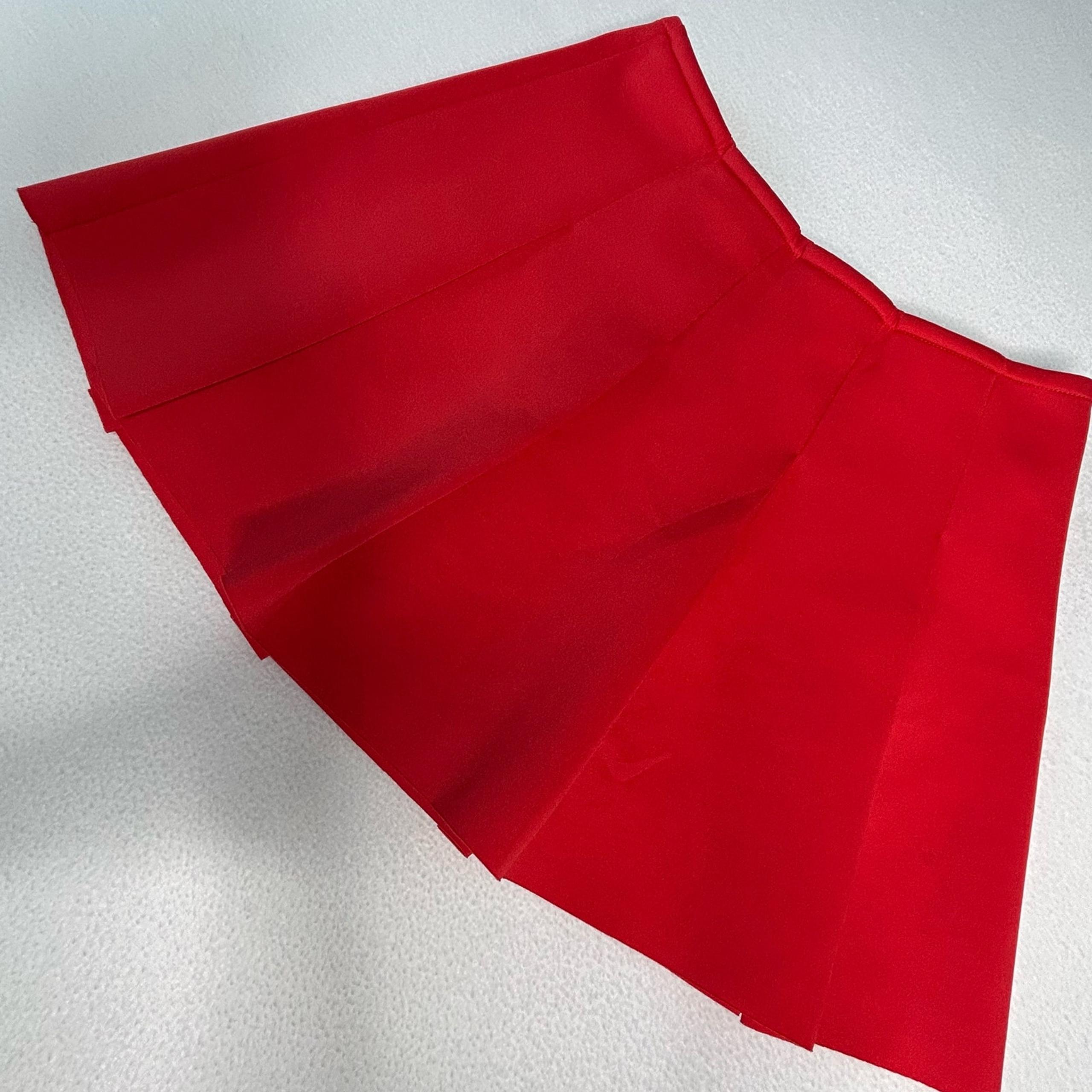 Maeve Anthropologie Women’s Size M Pleated A-Line Scuba Mini Skirt Red
