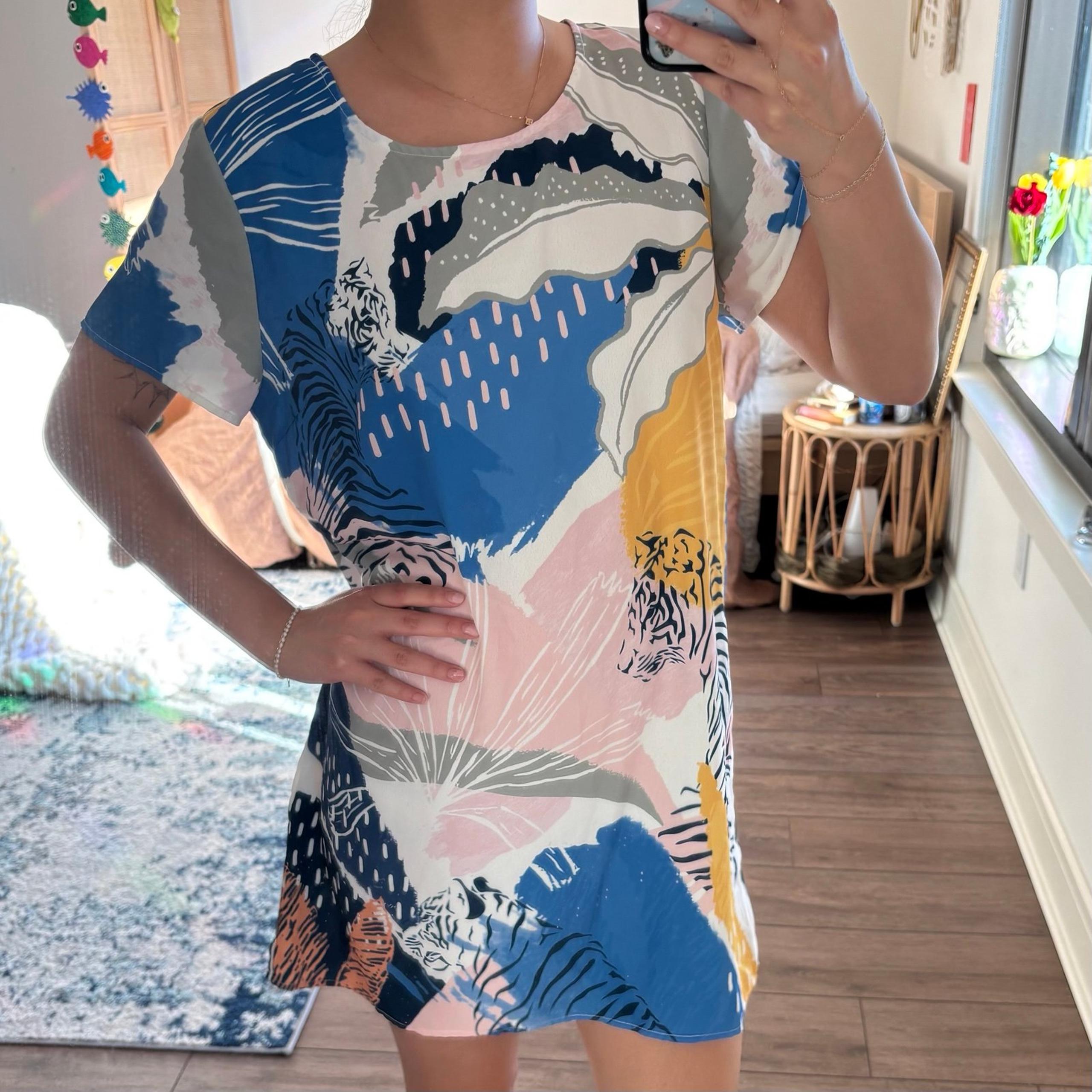 Minkpink colorful geometric dress size large