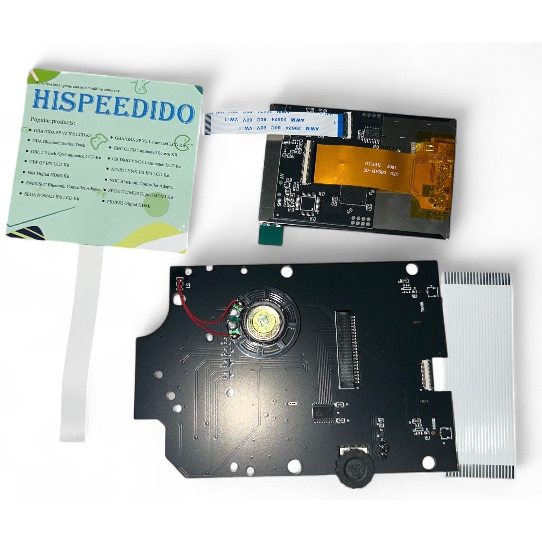Hispeedido Small LCD Kit & Screen 3.5" Sega Nomad, Atari Lynx, Game Gear