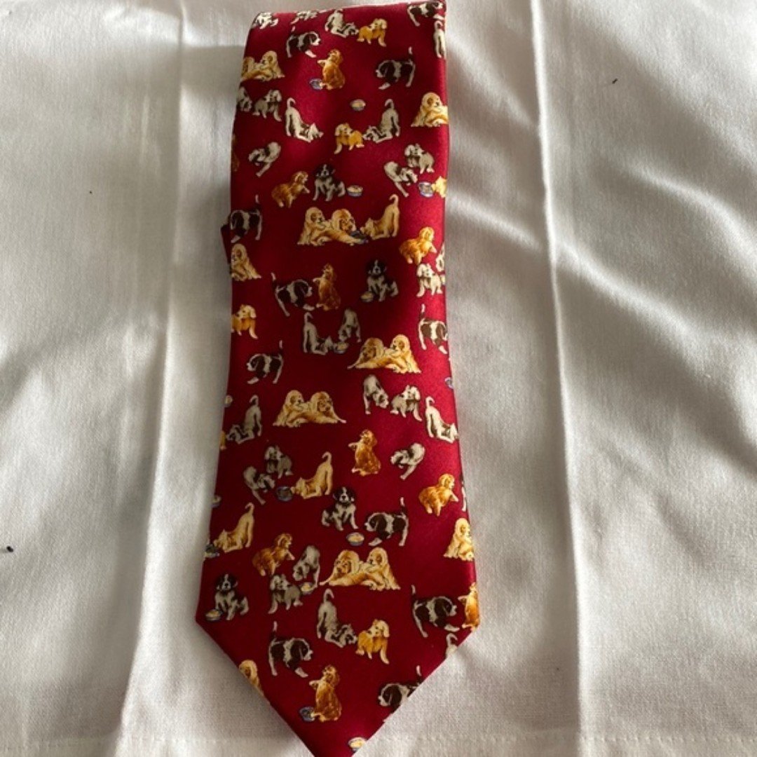 All the puppies! Armani cravatte. Made in Italy. 100% silk.