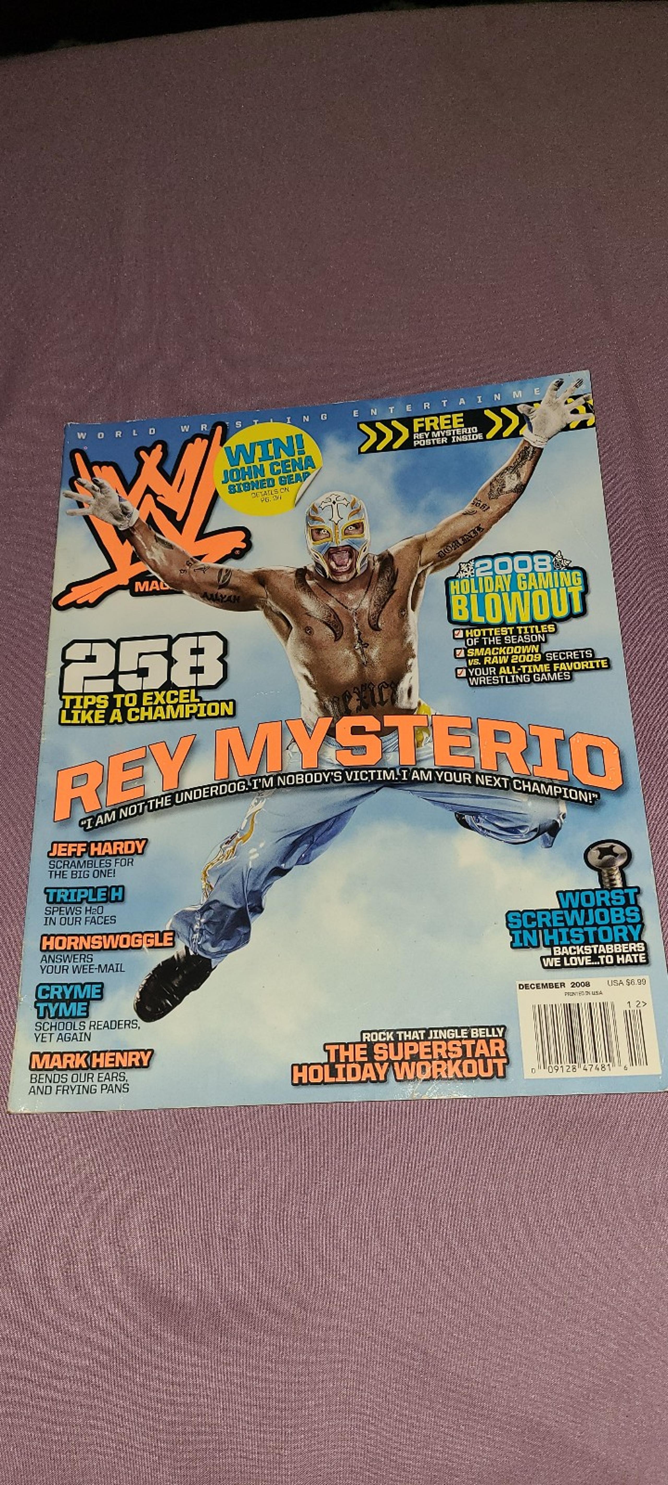 WWE Magazine December 2008 Rey Mysterio Jeff Hardy Triple H