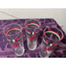 Lot of 3 - Vintage The Old Spaghetti Factory Drinking 7 Tall Thin Glasses