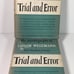 Trial And Error The Autobiography Of Chaim Weizmann 1949 2 Volumes Books