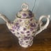 Victorias garden purple flowers tea set (RARE VINTAGE) 9 peice set