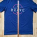 Under Armour Shirt Mens XL Blue Project Rock Home Of The Brave Flag Workout Gym