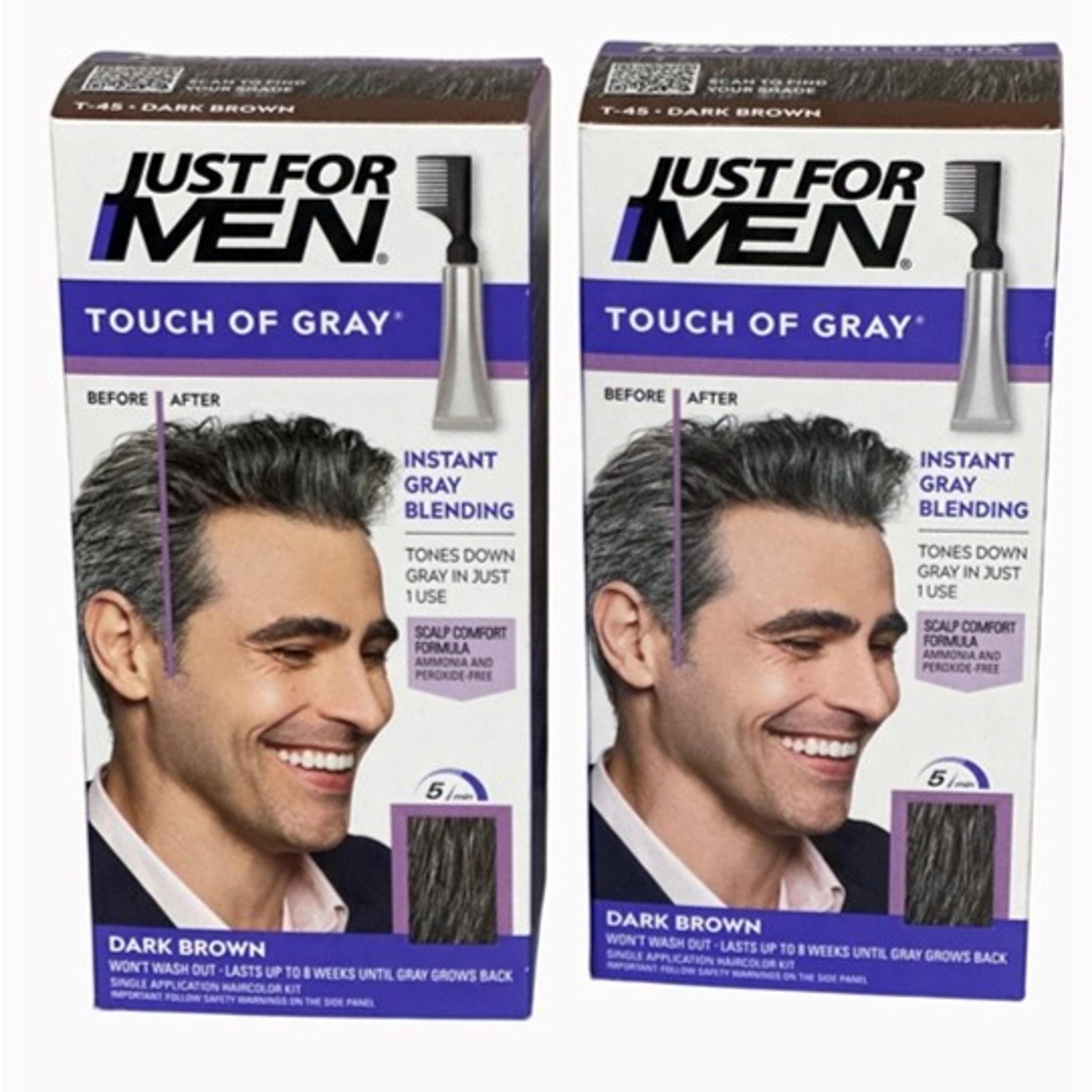 2X- Just For Men Touch Of Gray T-45 Dark Brown Hair Color