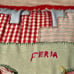 Vintage Peruvian Arpillera Feria 3D Folk Art Handmade Tapestry Pillow Crochet