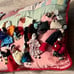 Vintage Peruvian Arpillera Feria 3D Folk Art Handmade Tapestry Pillow Crochet