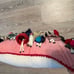 Vintage Peruvian Arpillera Feria 3D Folk Art Handmade Tapestry Pillow Crochet