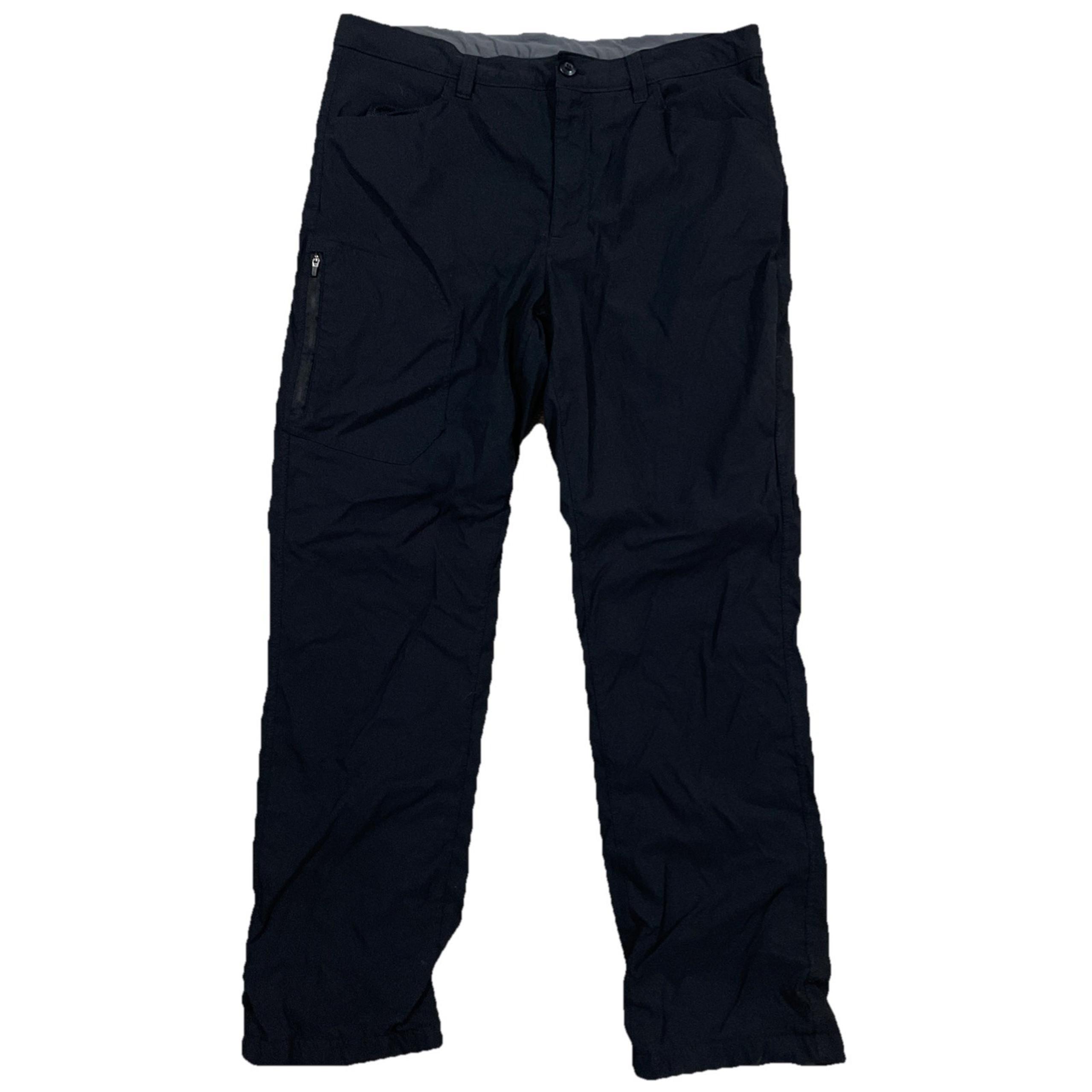Eddie Bauer Fleece Lined Tech Pants Size 38x32 Black Men's Hike Hunt