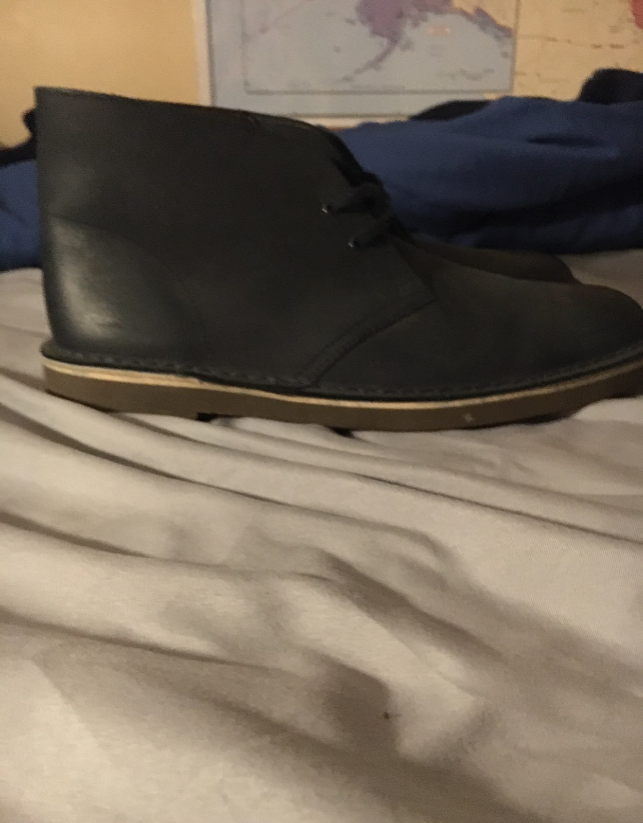 New clarks navy blue boot
