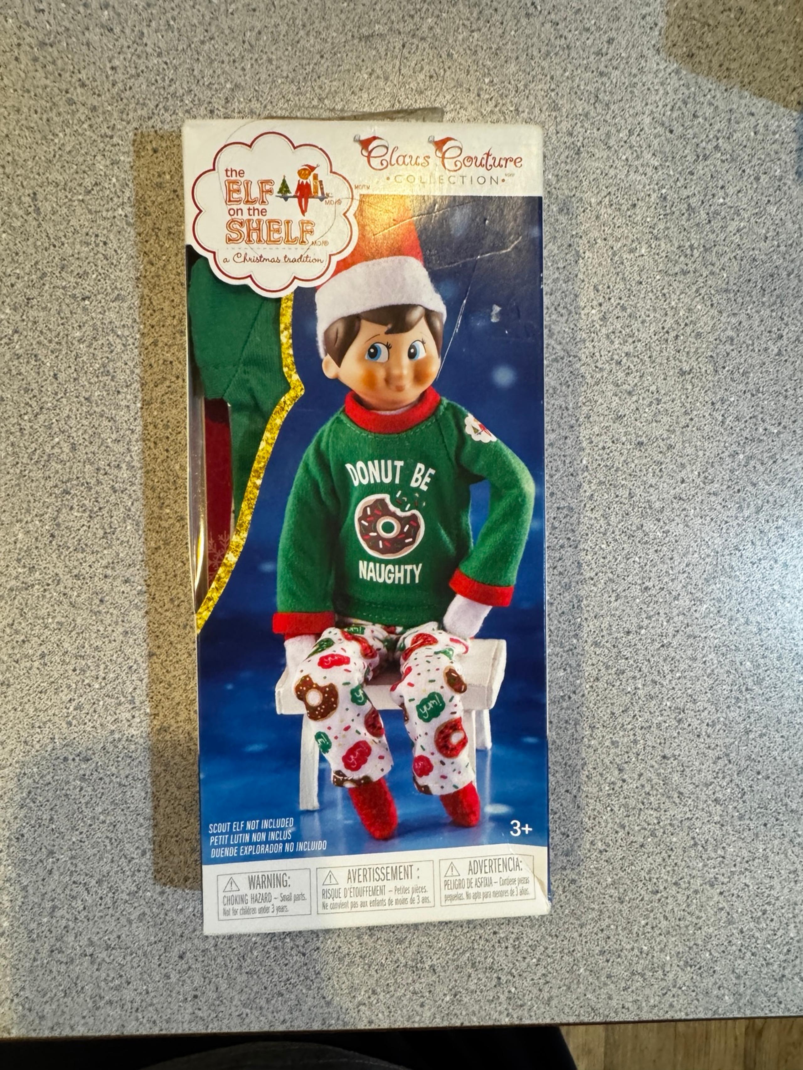 New Elf on the Shelf Claus Couture Donut Be Naughty Scout Elf 2-Pc PJ Set