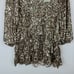 Antonio Melani Angel Sequin Mini Dress Ruffle Gold Long Sleeve Party US 4 NWT