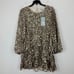 Antonio Melani Angel Sequin Mini Dress Ruffle Gold Long Sleeve Party US 4 NWT