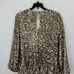 Antonio Melani Angel Sequin Mini Dress Ruffle Gold Long Sleeve Party US 4 NWT