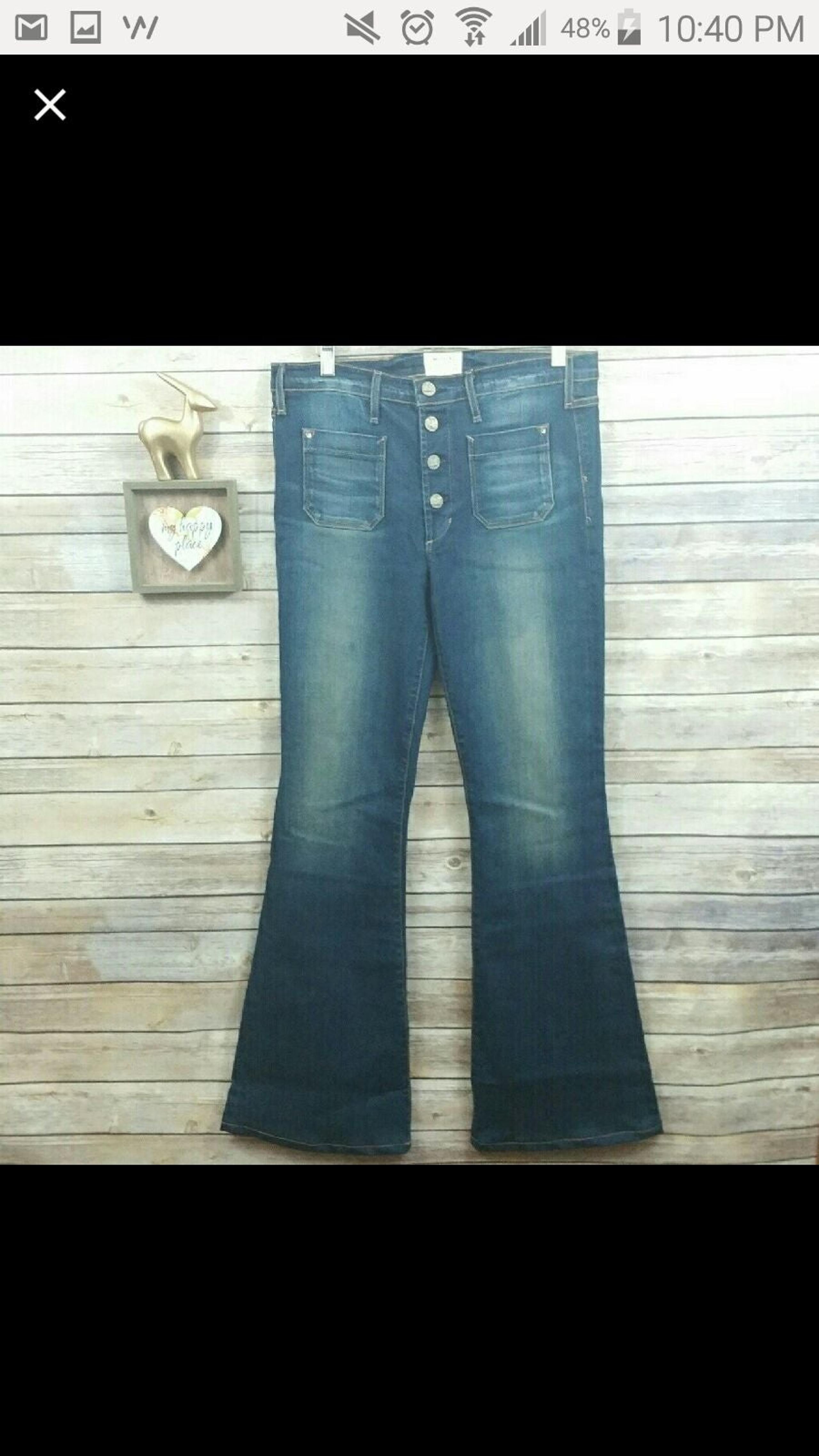 McGuire Flared Button Fly Hi Rise Jeans