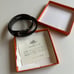 RARE Hermes Behapi Hapi Wrap Black Silver Leather Bracelet Ginza Tokyo Exclusive