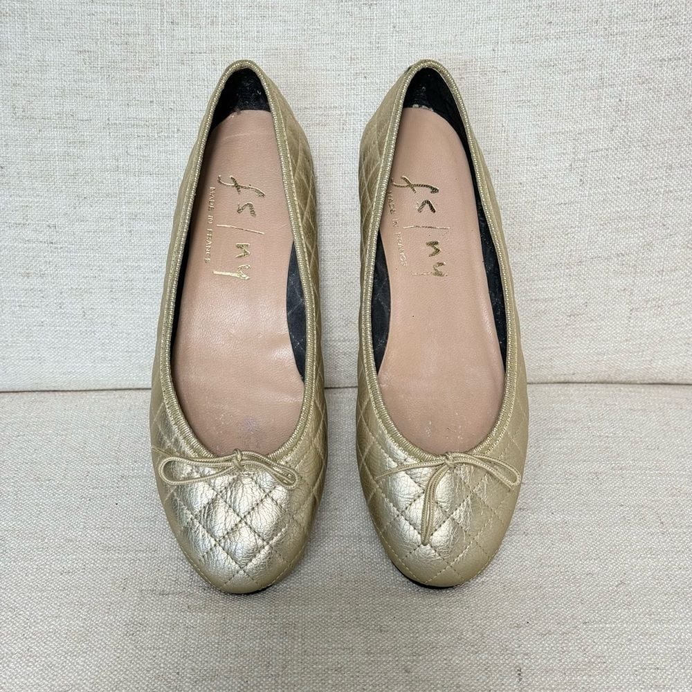 FS/NY French Sole New York ballet flats with bow details. Size 38