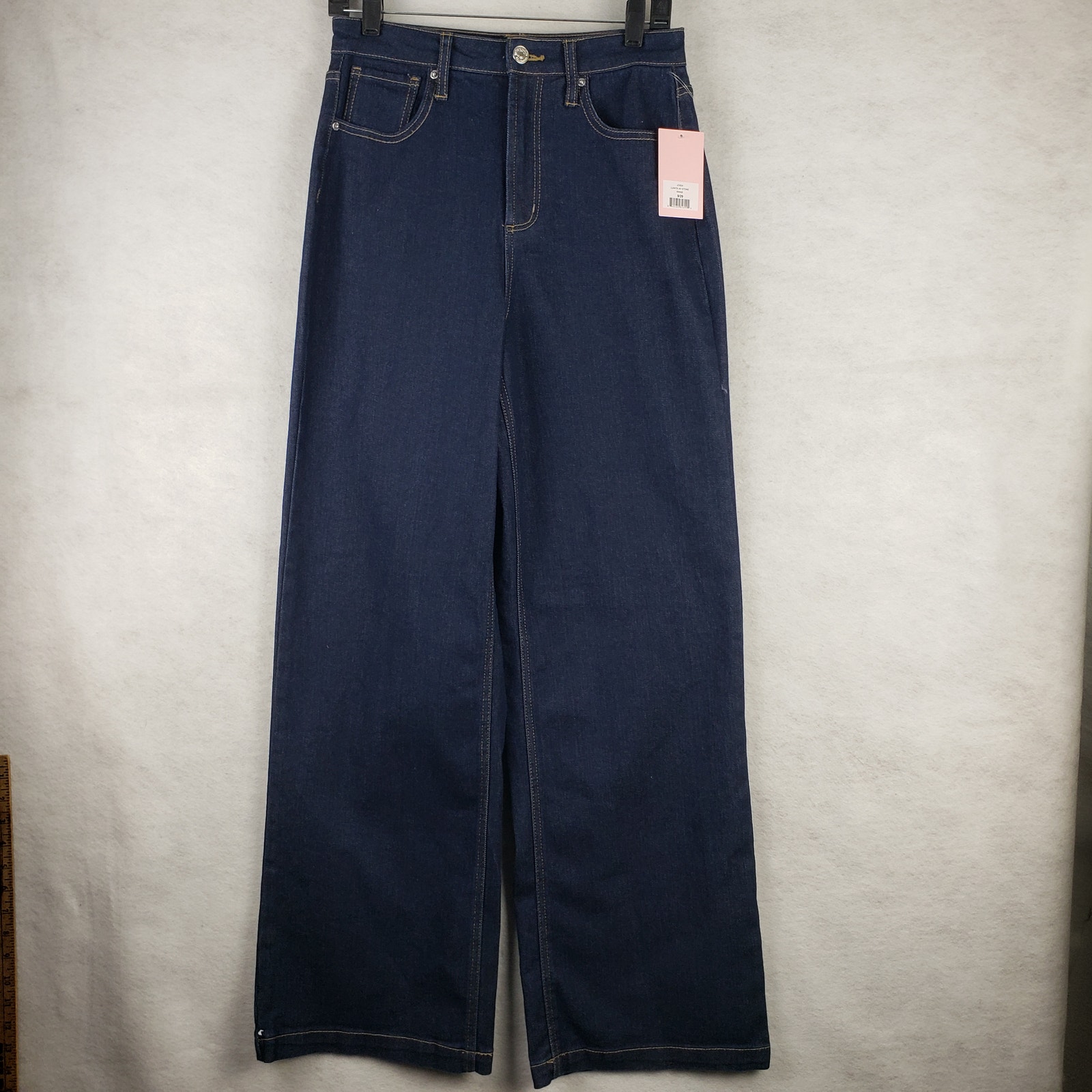 Juicy Couture Size 29 Lunita Wide Leg Jeans Bedazzled Booty Spellout Y2K Style